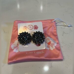 Lisi Lerch Pewter Beaded Statement Earrings NEW